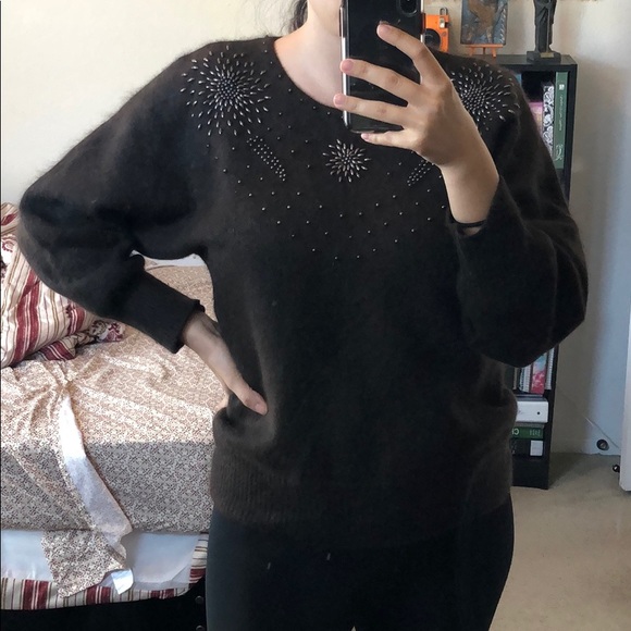 Rabbit Fur Beaded Sweater - Picture 3 of 8